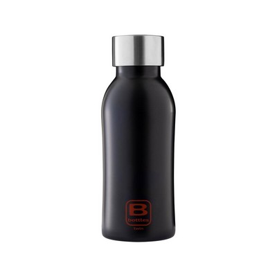 B Bottles Twin – Mattschwarz – 350 ml – Doppelwandige Thermoflasche aus 18/10 Edelstahl